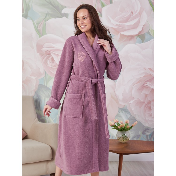 Женский махровый халат Ms. Luxor old rose, Five Wien