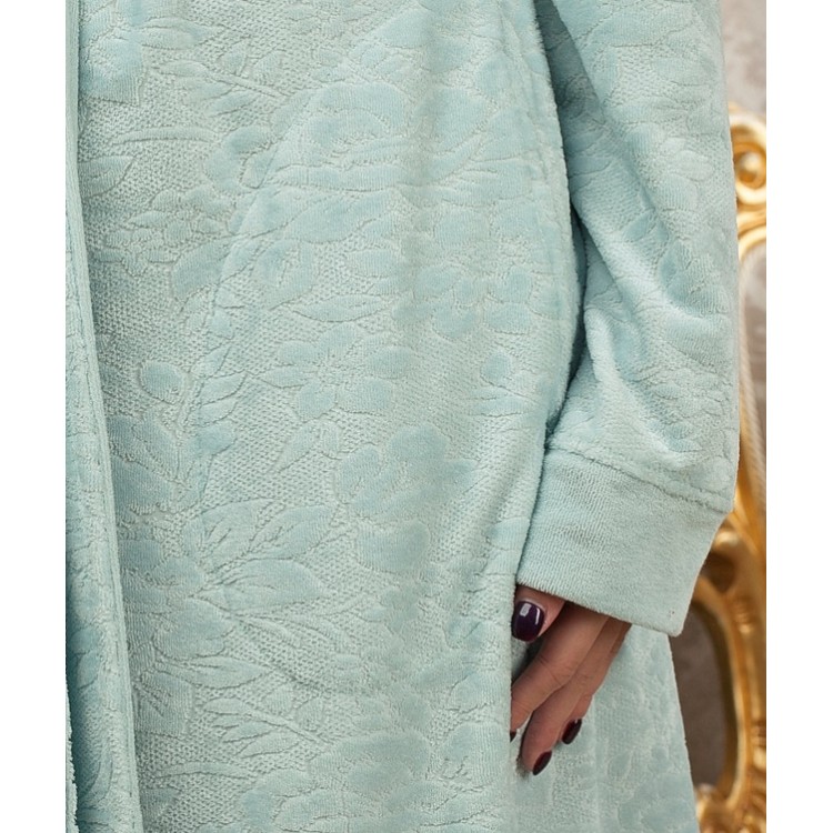 Женский бамбуковый халат RIANA-turquoise, Five Wien