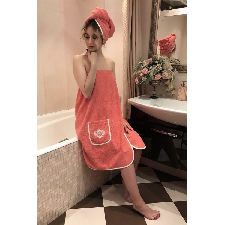 Женский набор для сауны и бани SAUNA JOLIY coral, Five Wien