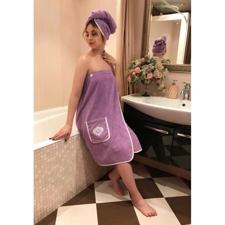Женский набор для сауны и бани SAUNA JOLIY lilac, Five Wien
