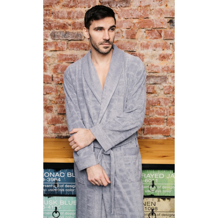 Мужской облегченный бамбуковый халат ALAN-gray, Five Wien