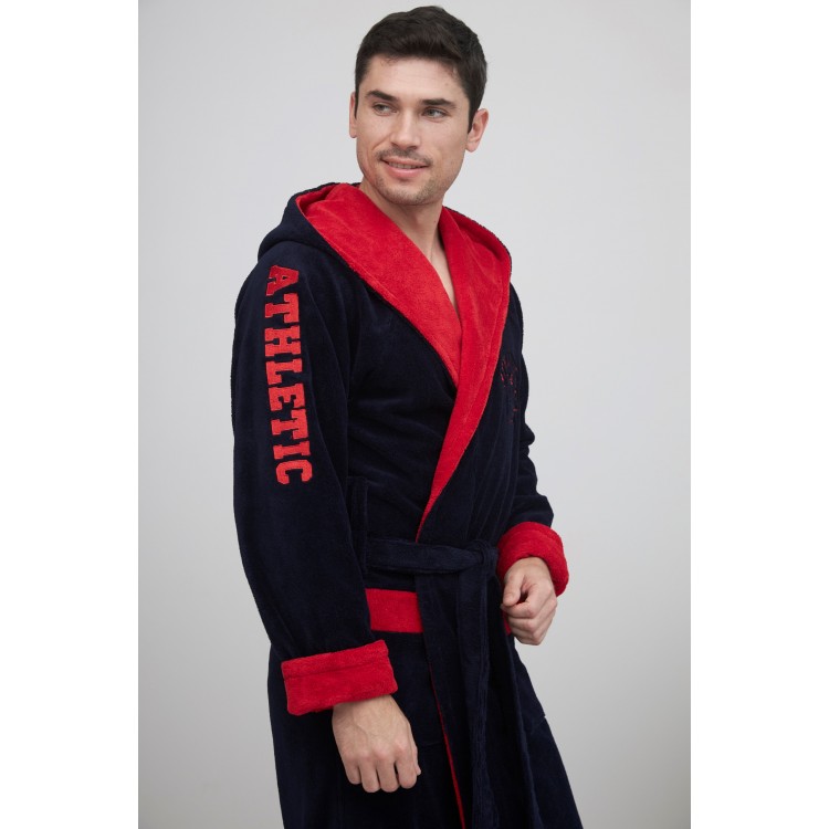 Мужской спортивный халат с капюшоном ATLETIK blue/red, Five Wien