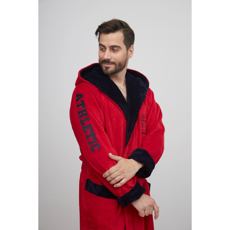 Мужской спортивный халат с капюшоном ATLETIK red/blue, Five Wien