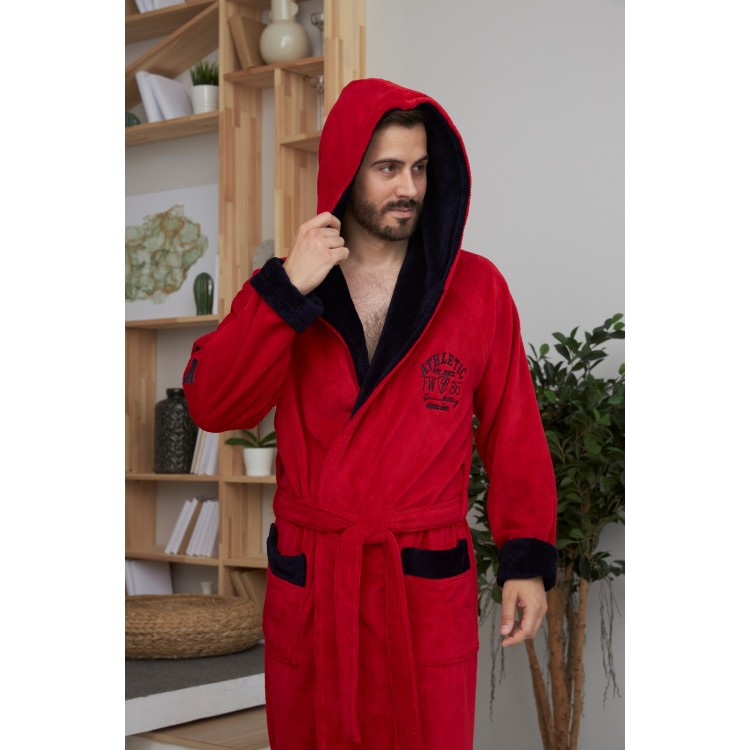 Мужской спортивный халат с капюшоном ATLETIK red/blue, Five Wien