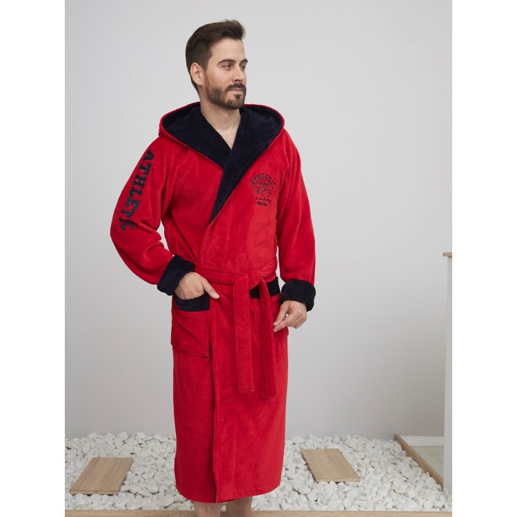 Мужской спортивный халат с капюшоном ATLETIK red/blue, Five Wien