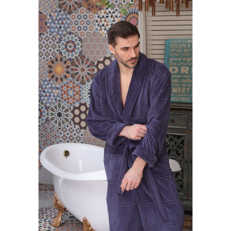 Мужской махровый халат из бамбука Comfort (Ocean), Five Wien