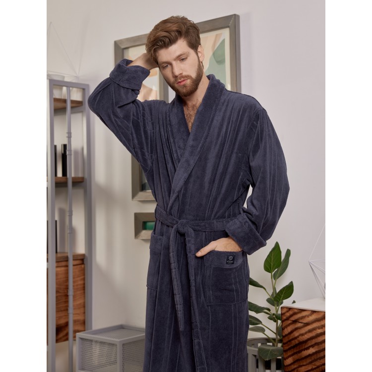 Халат мужской махровый CRISTOPHER denim, Five Wien