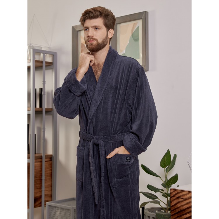 Халат мужской махровый CRISTOPHER denim, Five Wien