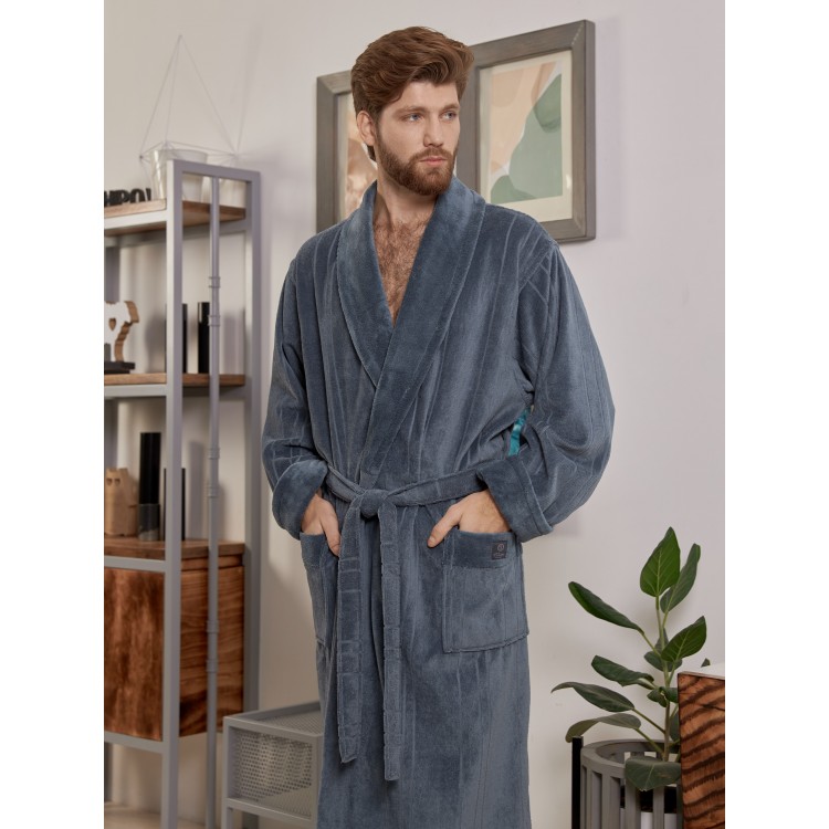 Халат мужской махровый CRISTOPHER grey, Five Wien