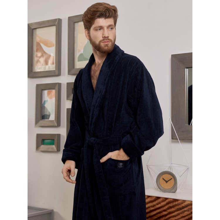Халат мужской махровый CRISTOPHER navy, Five Wien