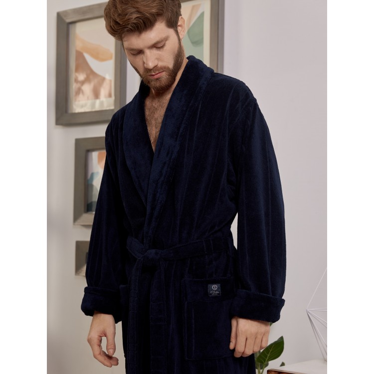 Халат мужской махровый CRISTOPHER navy, Five Wien