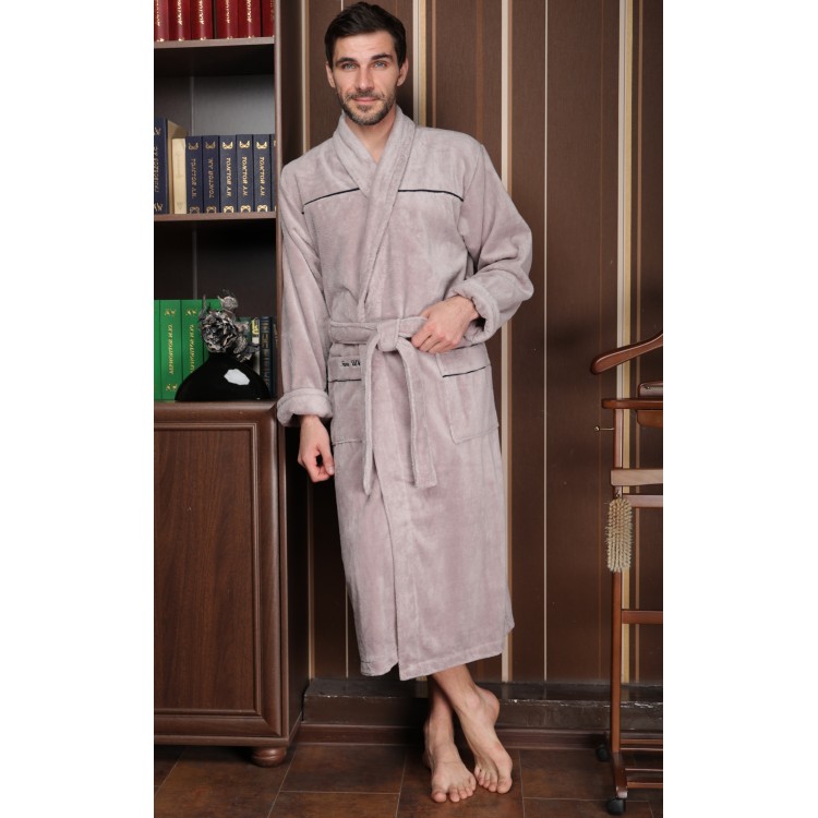 Классический мужской халат DOLCE-beige, Five Wien