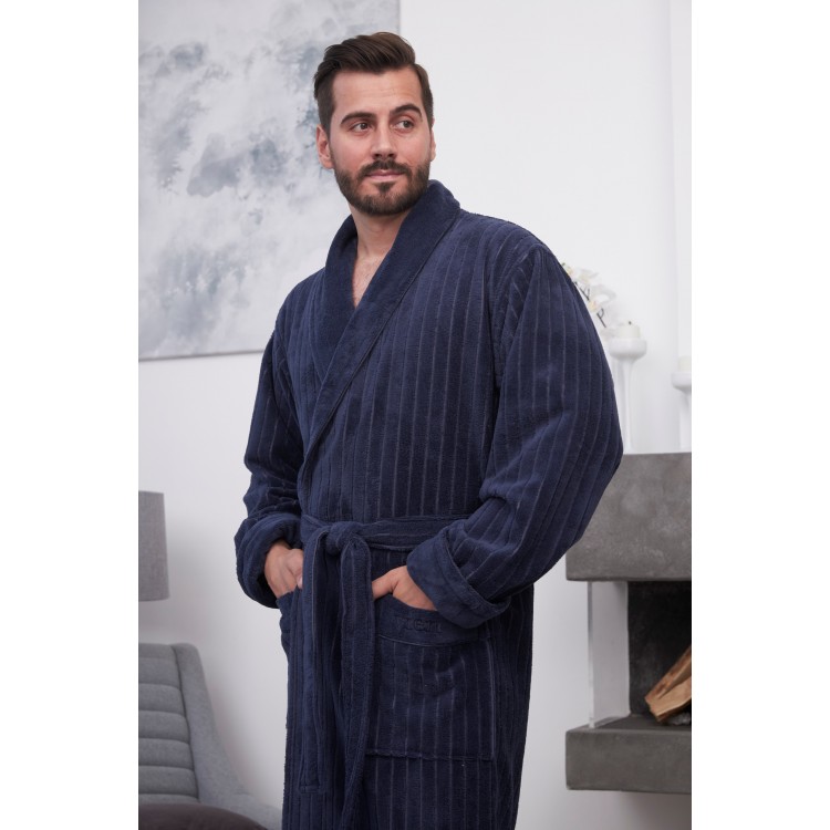 Классический мужской бамбуковый халат Lomond-denim, Five Wien Классический мужской бамбуковый халат Lomond-denim, Five Wien