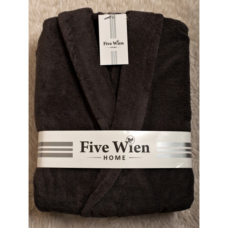 Мужской халат из микрокоттона LONDON-anthracite, Five Wien