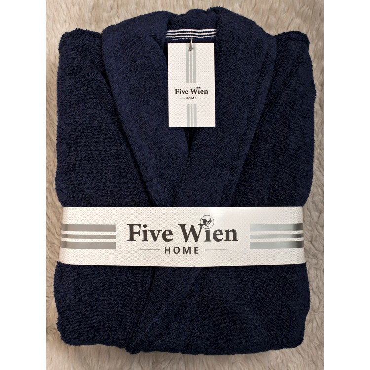 Мужской халат из микрокоттона LONDON-blue, Five Wien