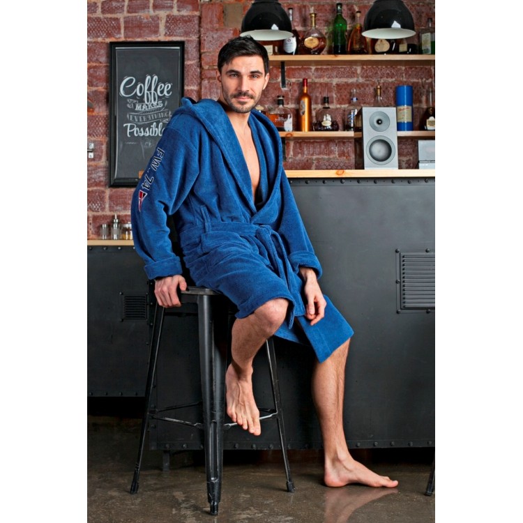 Мужской короткий халат с капюшоном ROYAL CLUB jeans, Five Wien