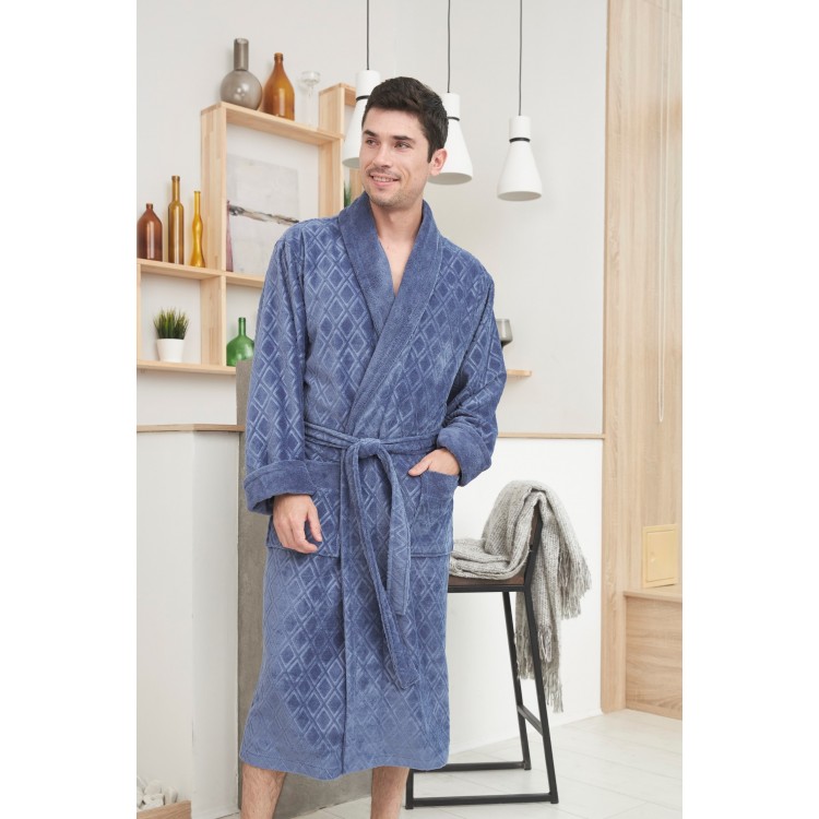 Классический мужской бамбуковый халат Sorento-denim, Five Wien