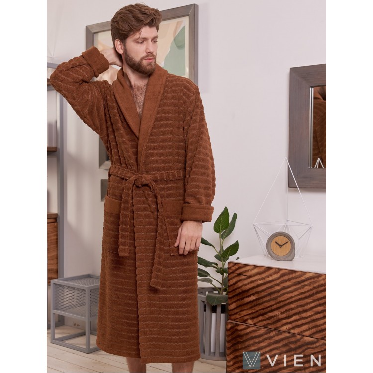 Халат мужской махровый WAVE chokolate, Five Wien