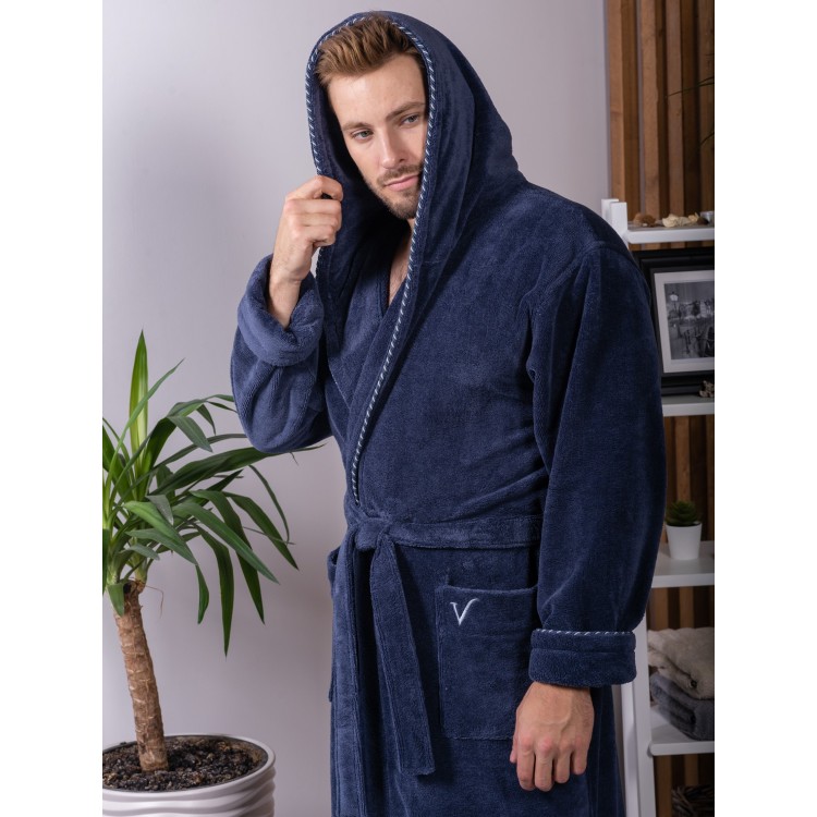 Мужской бамбуковый халат с капюшоном Zevs-jeans, Five Wien
