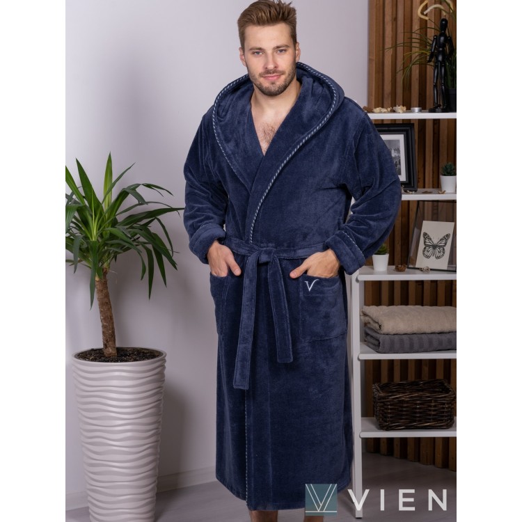 Мужской бамбуковый халат с капюшоном Zevs-jeans, Five Wien