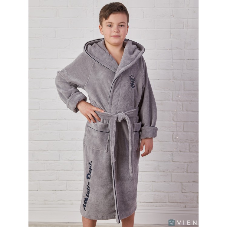 Халат подростковый для мальчиков ATHLETIC DEPT (Grey), Five Wien