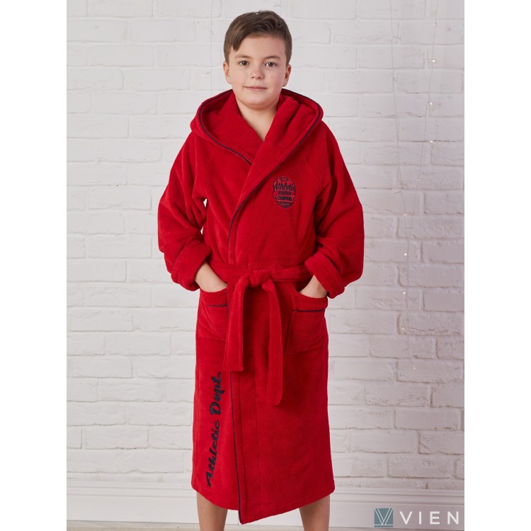 Халат подростковый для мальчиков ATHLETIC DEPT (red), Five Wien