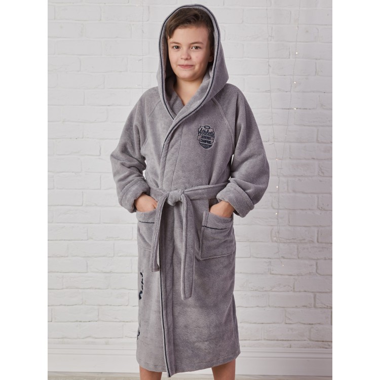 Халат подростковый для мальчиков ATHLETIC DEPT (Grey), Five Wien