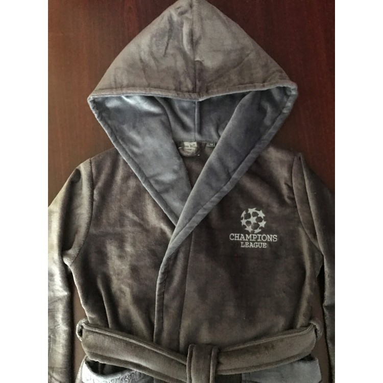 Подростковый махровый халат для мальчиков Boys-gray, Five Wien