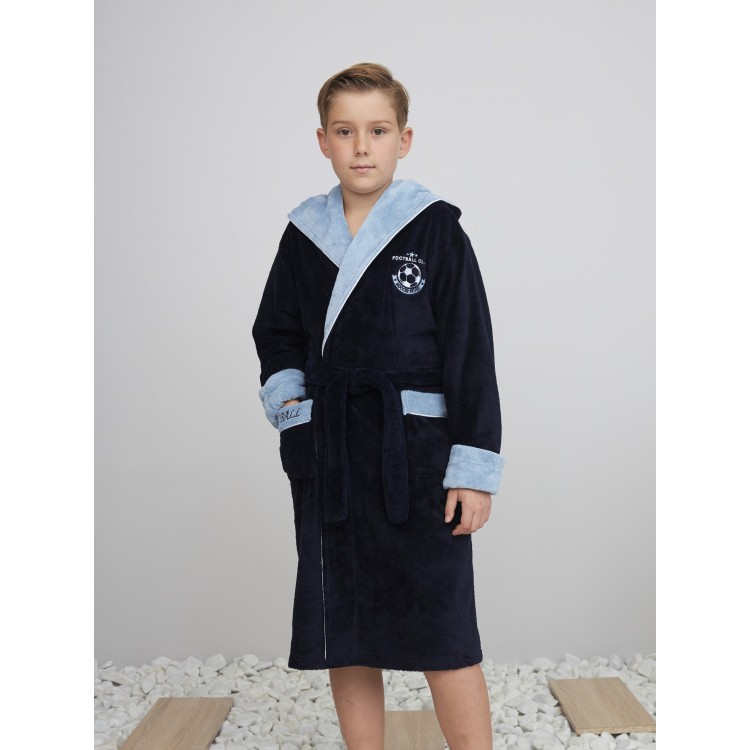 Подростковый бамбуковый халат для мальчиков Ronaldo-navy, Five Wien