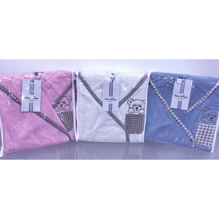 Детский махровый халат Teddy pink, Five Wien