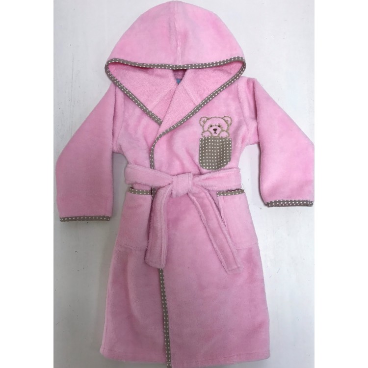 Детский махровый халат Teddy pink, Five Wien