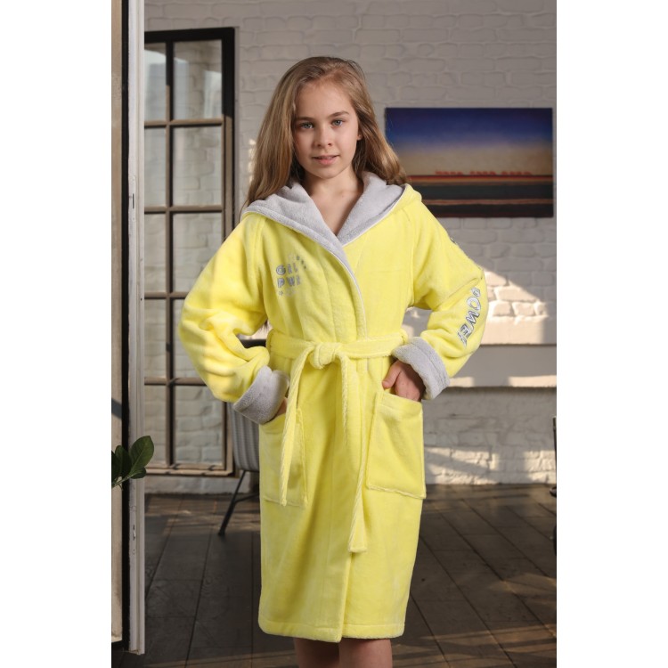 Подростковый халат для девочек Sport Girl-lemon, Five Wien