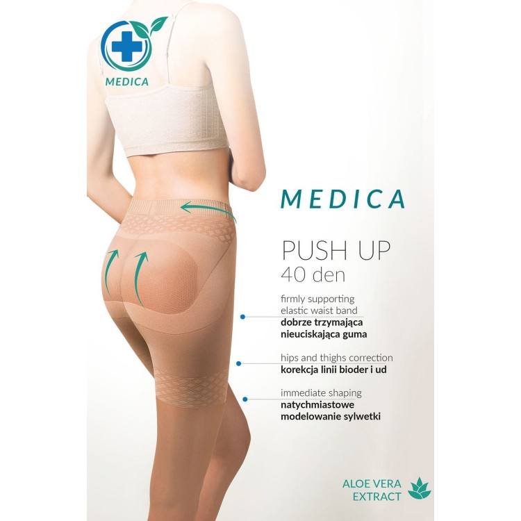Колготки женские моделирующие 128 Medica Push-Up 40 den Nero, GABRIELLA