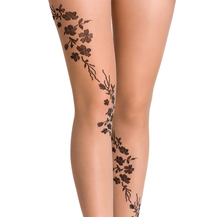Колготки с рисунком 264 Helen Nocciola/Nero, GABRIELLA