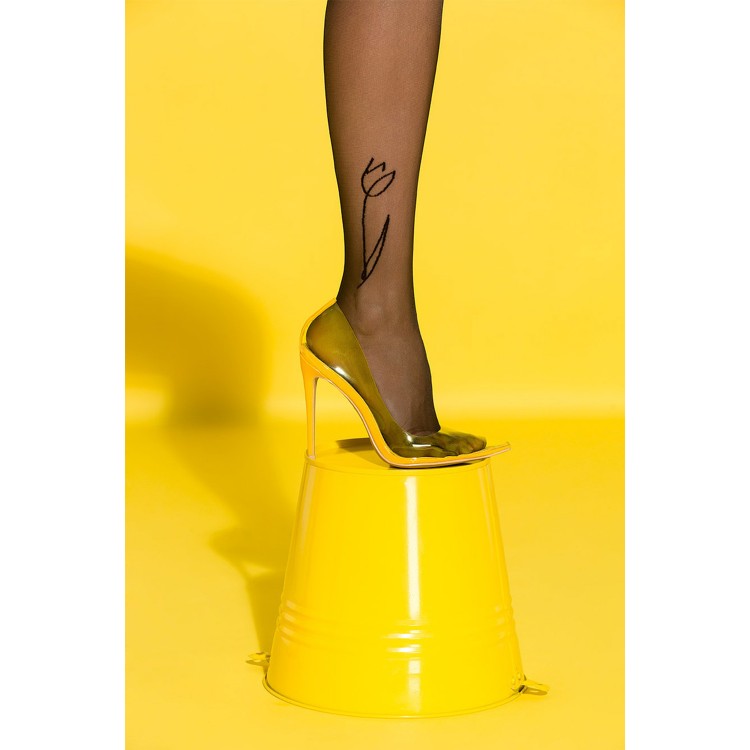 Колготки женские с эффектом тату 266 Carole Nero, GABRIELLA