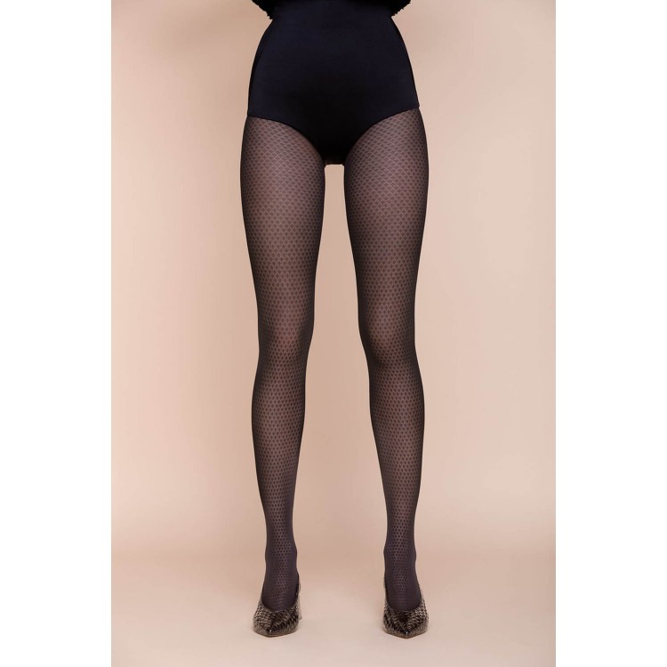 Колготки черные с узором 488 Gama Nero, GABRIELLA