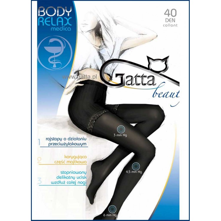 Женские противоварикозные колготки Body relaxmedica-40 den, GATTA