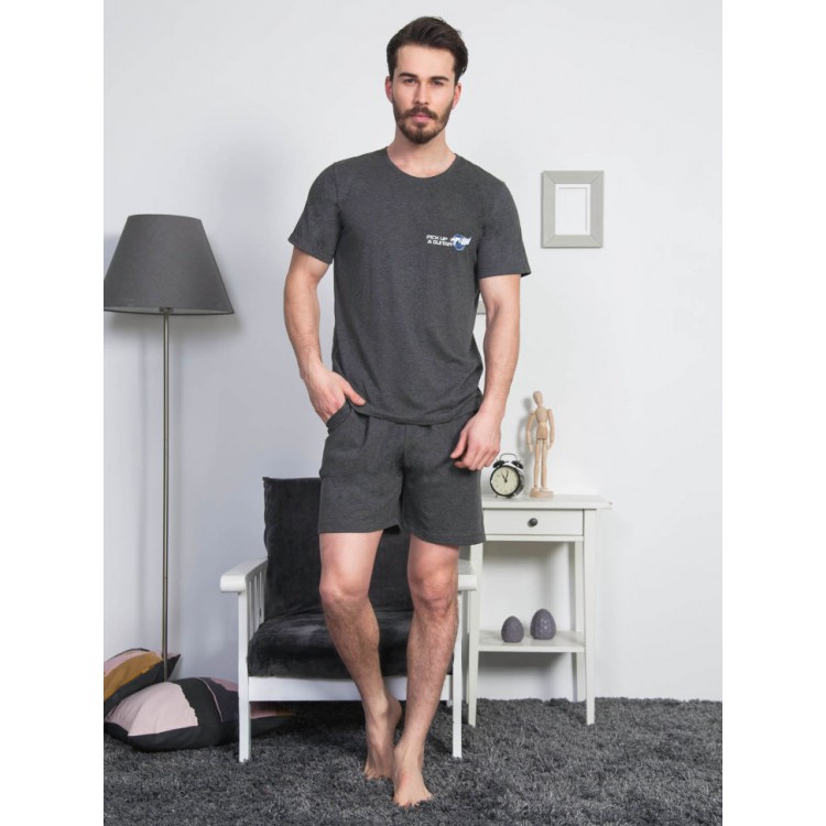 Домашний мужской комплект с шортами 225590 - dark gray