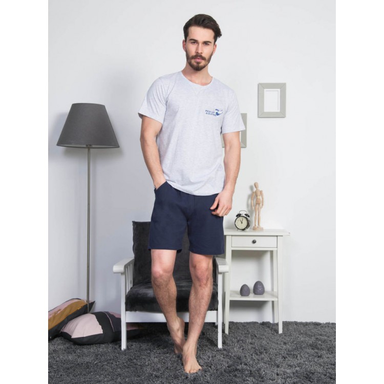 Домашний мужской комплект с шортами 225590 - gray