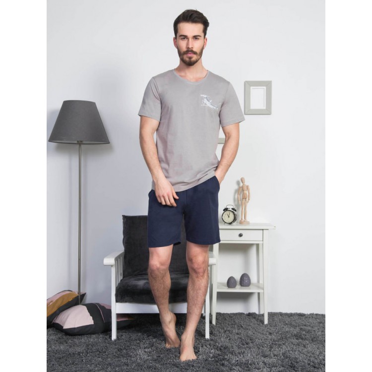 Домашний мужской комплект с шортами 225587 - dark gray