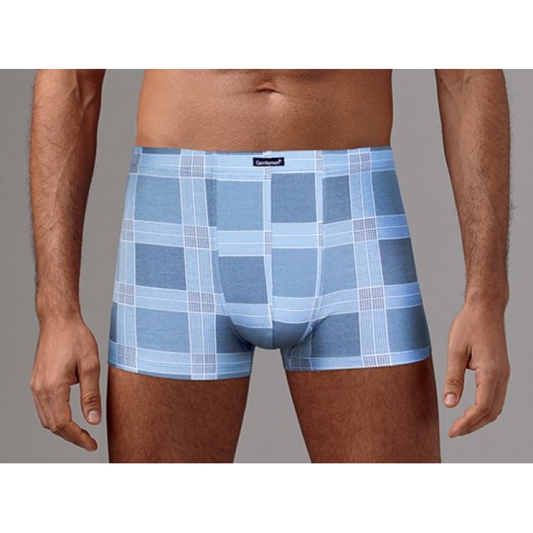Мужские трусы боксеры из хлопка GS7729-azure, Gentlemen