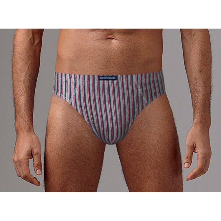 Мужские трусы плавки из хлопка GP7208-gray/red, Gentlemen