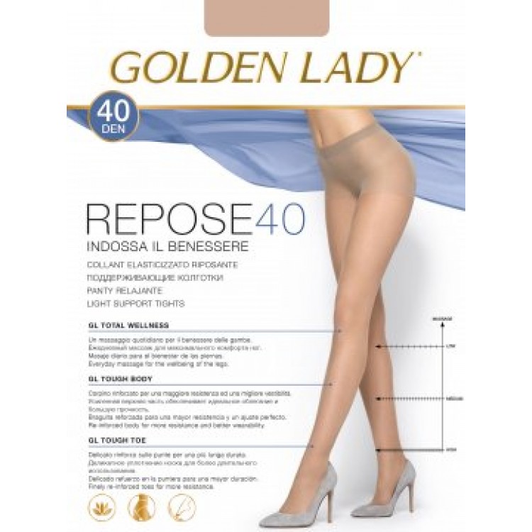 Колготки женские поддерживающие Repose 40 - nero, Golden Lady
