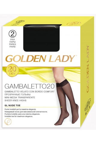 Гольфы женские Gambaletto 20 New-nero, Golden Lady
