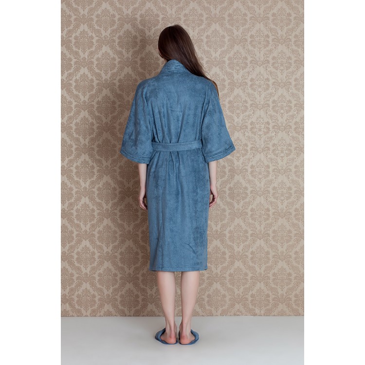 Женский домашний комплект халат+тапочки 17135-azure "Bamboo Maxi", Hays