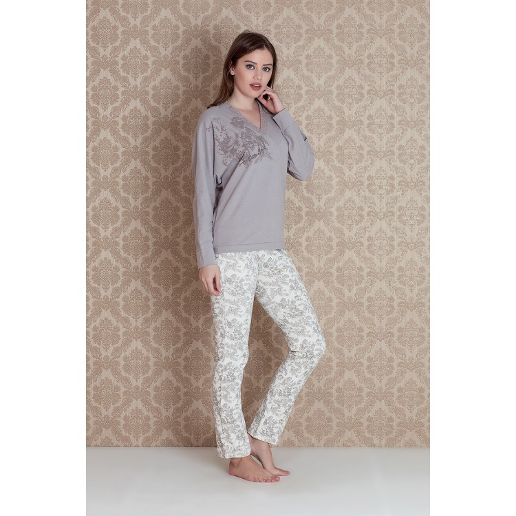Женская пижама с брюками 17067 "Bloom V Neckline Pants", Hays