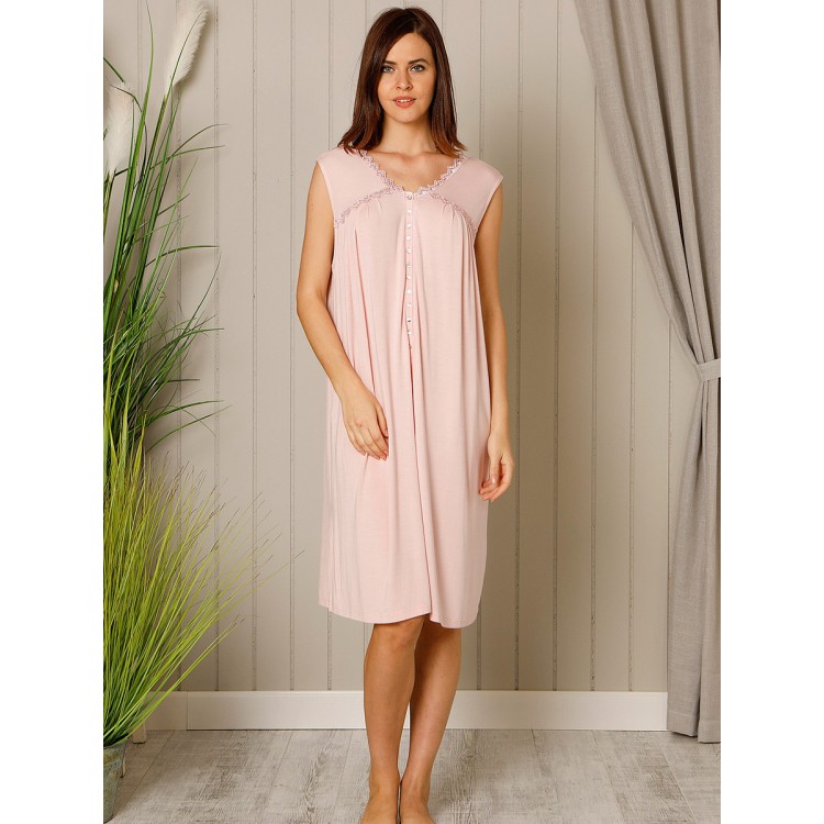 Женская хлопковая сорочка 18811-pink "Deva plus size", Hays