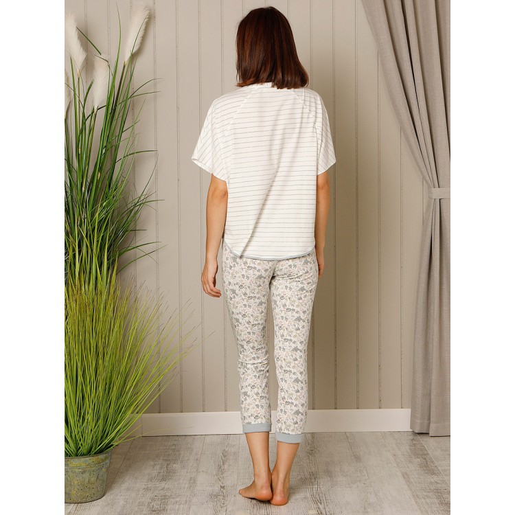 Женская хлопковая пижама с капри 18515 "Floral Capri", Hays
