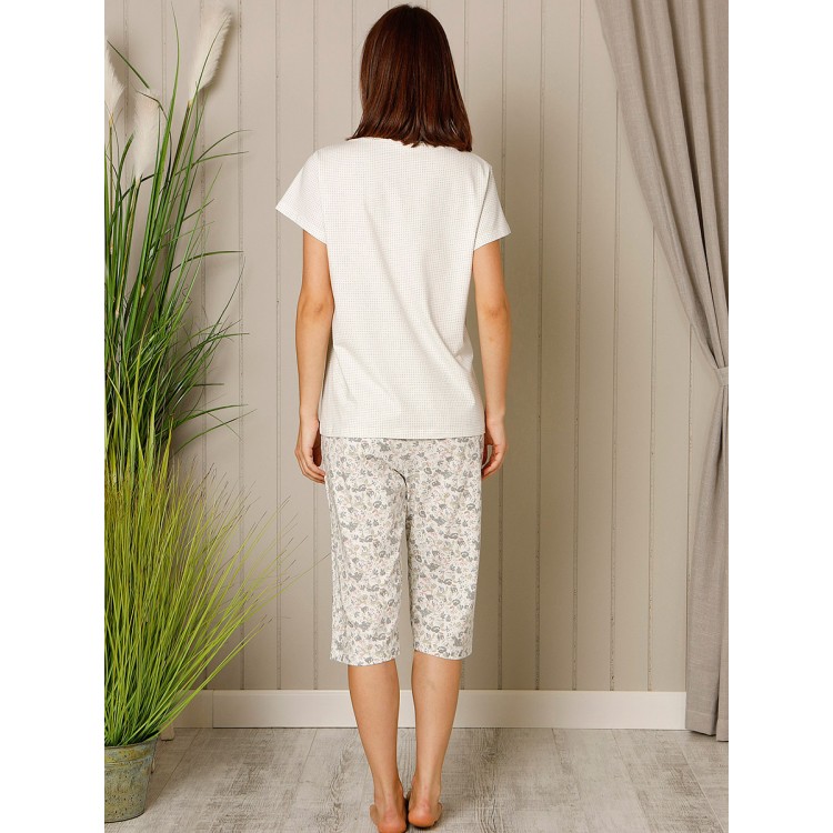 Женская хлопковая пижама с бриджами 18809 "Floral Plus Size", Hays