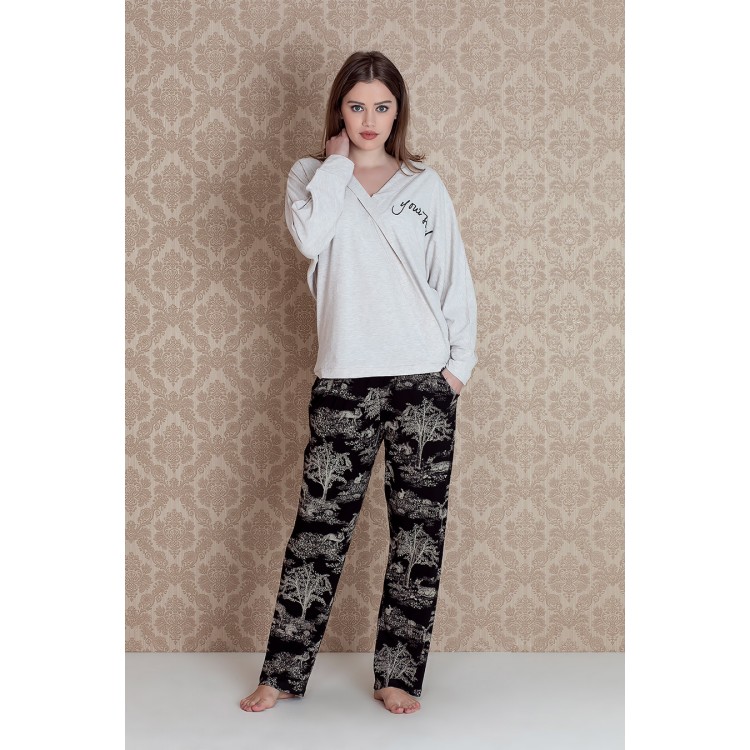 Женский домашний костюм 17318 "Heaven Plus Size Pants", Hays